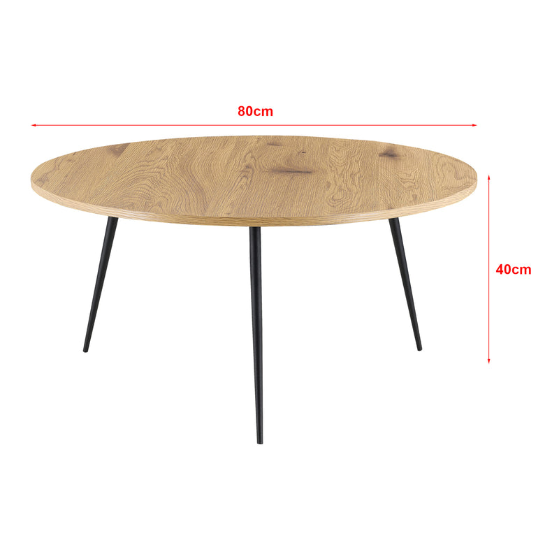 Esquema acotado Mesa de centro Farsund 80x40cm en.casa
