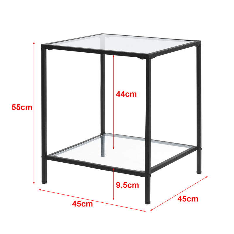 Esquema acotado Mesa auxiliar Norrtälje - 55x45x45cm en.casa