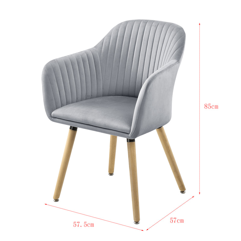 Esquema acotado Sillón con reposabrazos Dover en varios colores en.casa