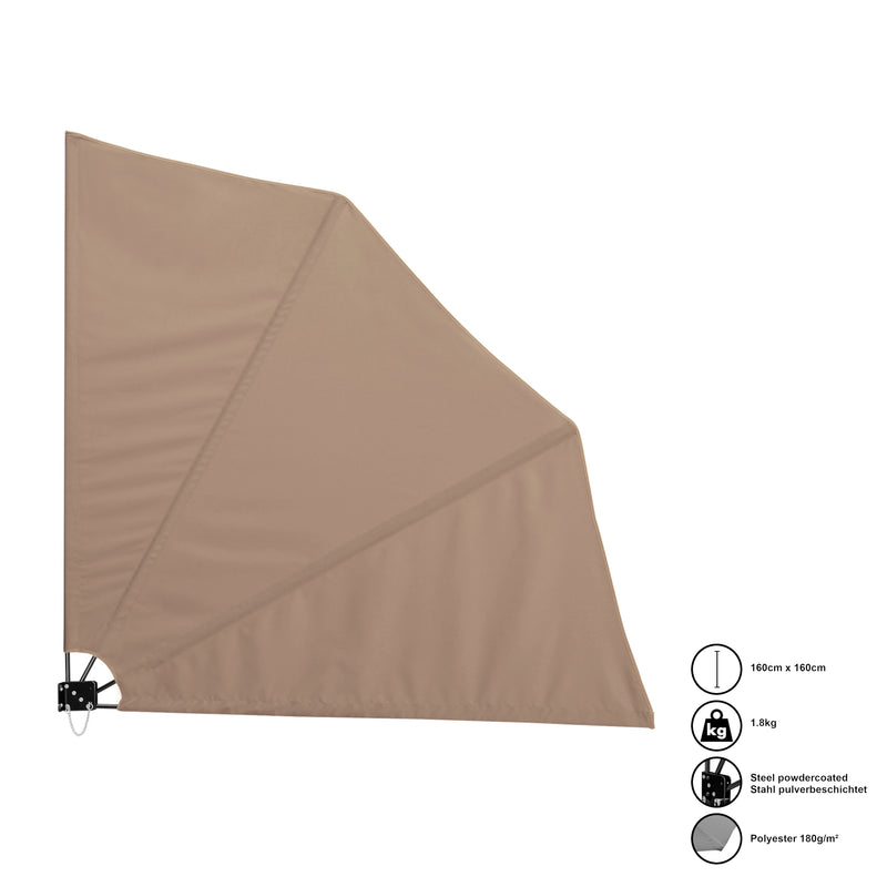 Esquema acotado Parasol plegable de pared Ragusa