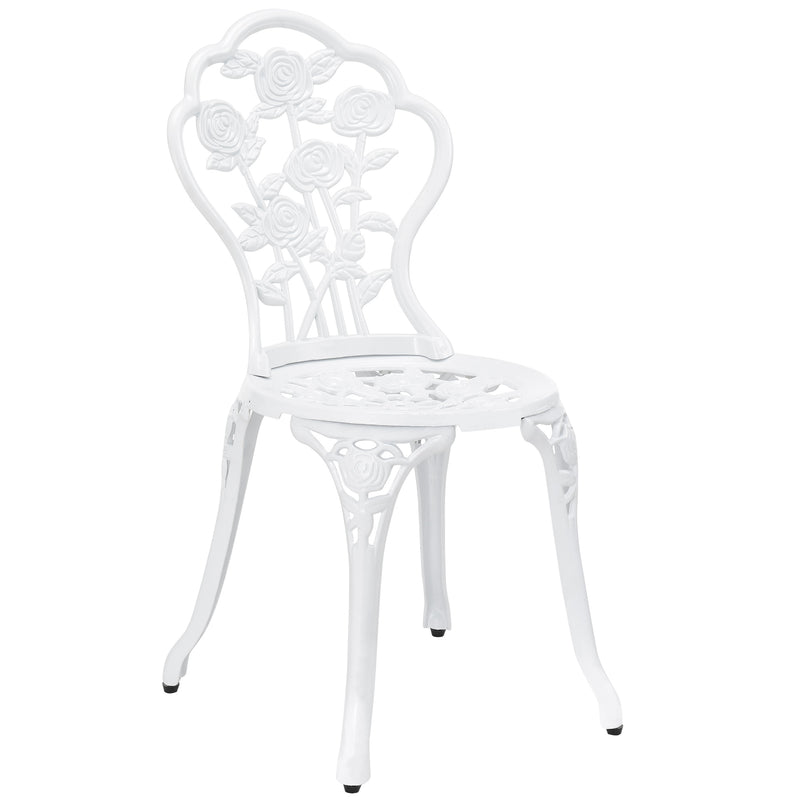 Esquema acotado Conjunto de muebles de jardín Wakefield mesa redonda con 2 sillas de hierro fundido en varios colores casa.pro