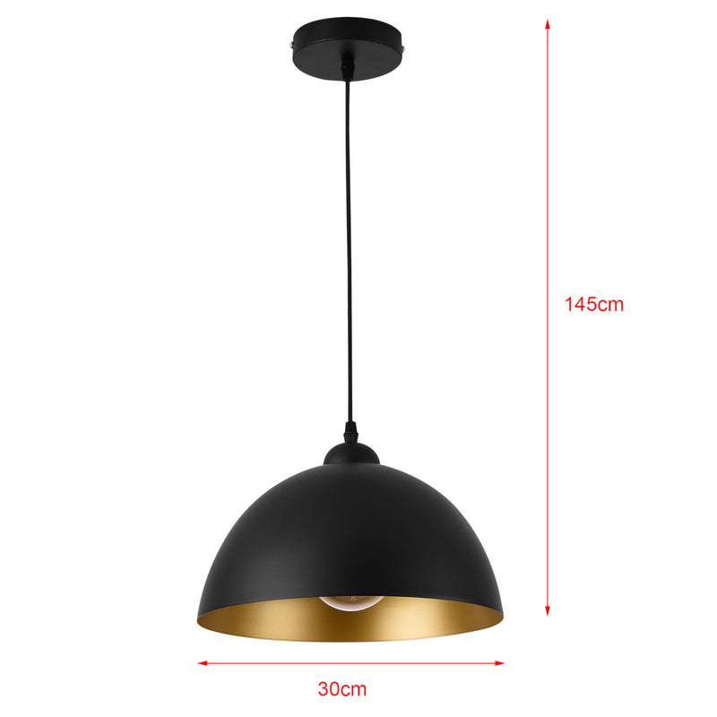 Esquema acotado Set de 2 lámparas colgantes Toulon en varios colores lux.pro