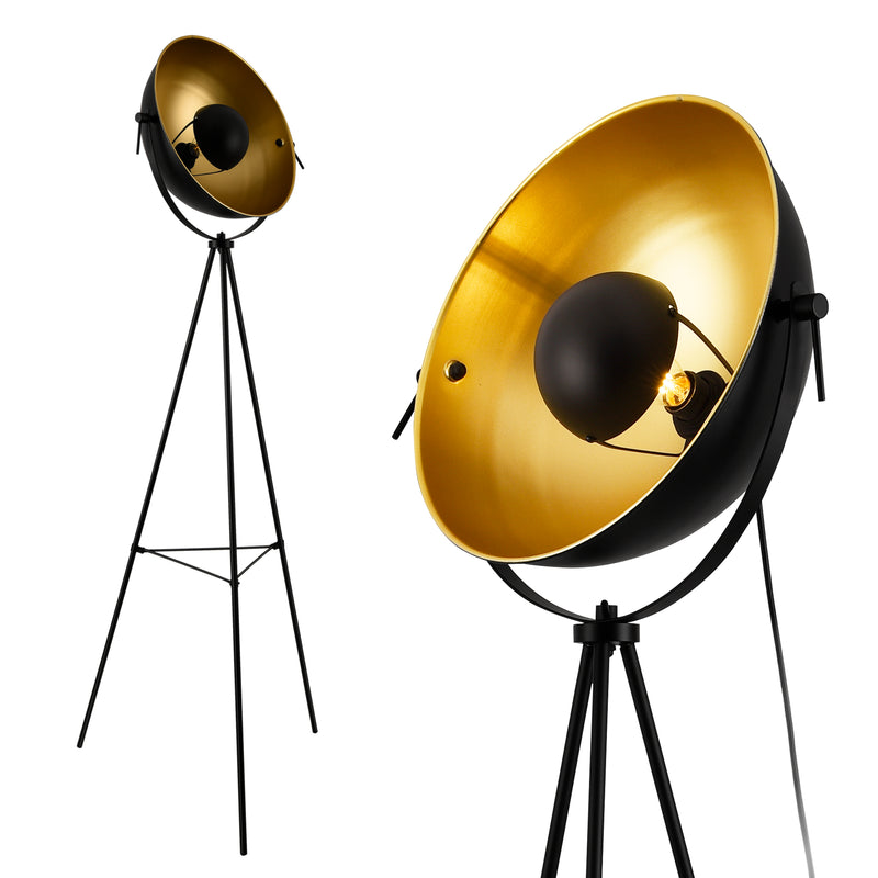 Esquema acotado Lámpara de pie Angers 158 cm Máx. 60W E27 Metal varios colores lux.pro
