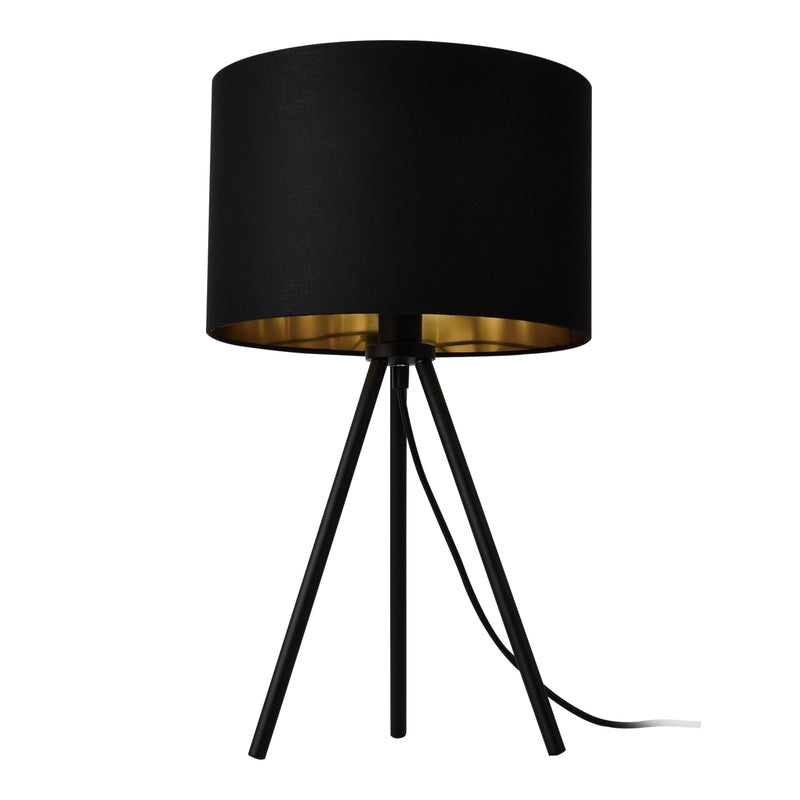 Esquema acotado Lámpara de mesa Metz Max 40W con pantalla de tela y pies de metal lux.pro