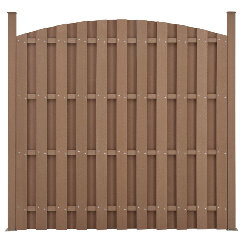 Esquema acotado Cerca de jardín WPC con arco redondo 185x193cm nuevo.madera