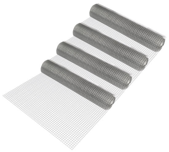 Esquema acotado Valla de malla metálica 1x25 m/rollo Acero galvanizado Gris pro.tec