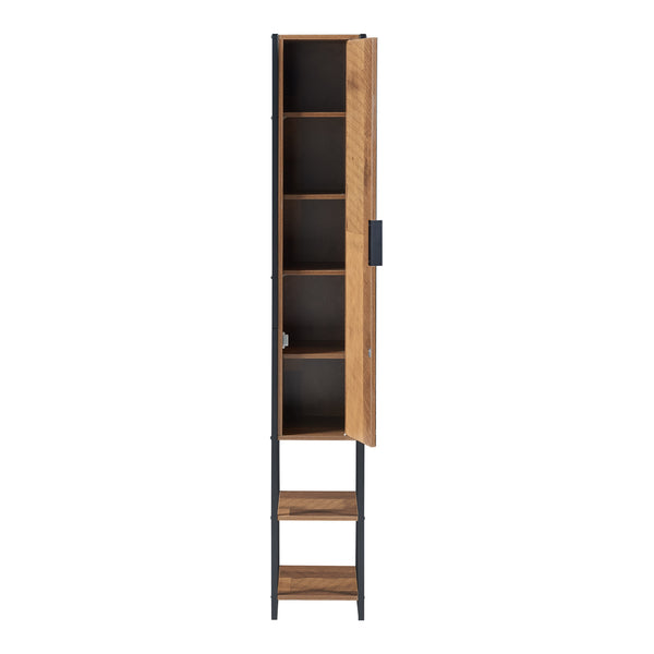 Conjunto de muebles de baño Namsskogan de 4 piezas. Aspecto nogal [en.casa]