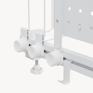 Organizador de escritorio Sauda para sujetar 50x50 cm Acero Blanco [en.casa]