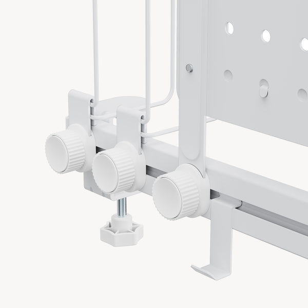 Organizador de escritorio Sauda para sujetar 50x50 cm Acero Blanco [en.casa]