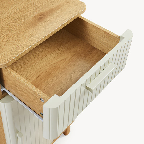 Armario de baño Ferrersp 80x40x35 cm aspecto roble/color arena [en.casa]