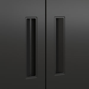 Estantería de pie Hailuoto de 4 niveles acero 180x80x40cm - Negro mate [en.casa]