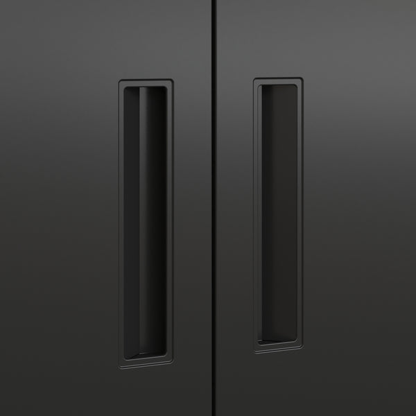 Estantería de pie Hailuoto de 4 niveles acero 180x80x40cm - Negro mate [en.casa]