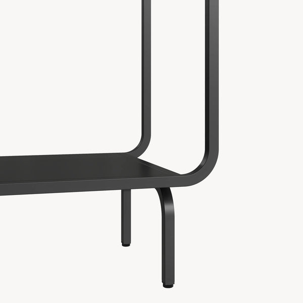 Estantería Færder de acero 145x76x33 cm negro [en.casa]