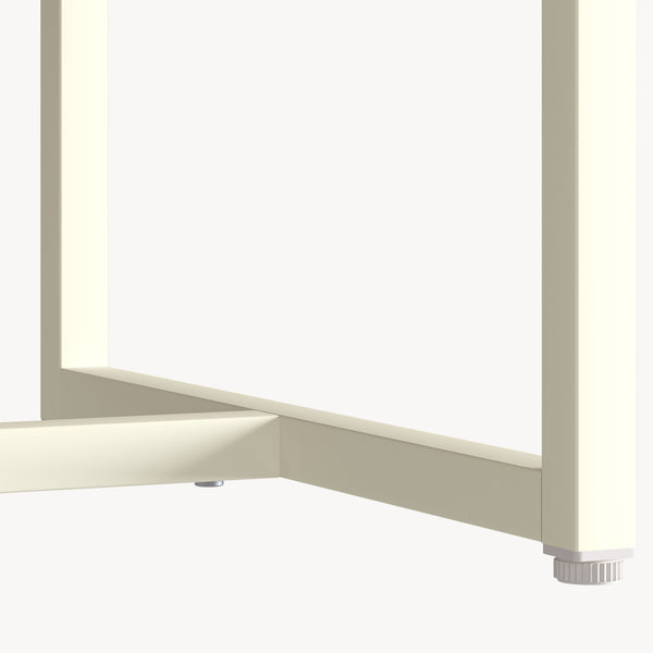 Armario multiusos Viitasaari con 2 puertas acero 150x80x40cm - Blanco crema [en.casa]