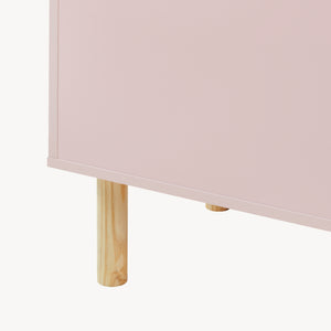 Caja de juguetes Virer 60x40x45 cm Rosa [en.casa]