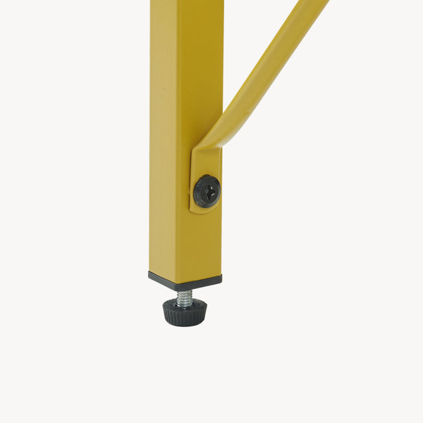 Mesa de centro Reyri 80x45x42 cm Blanco/Dorado
