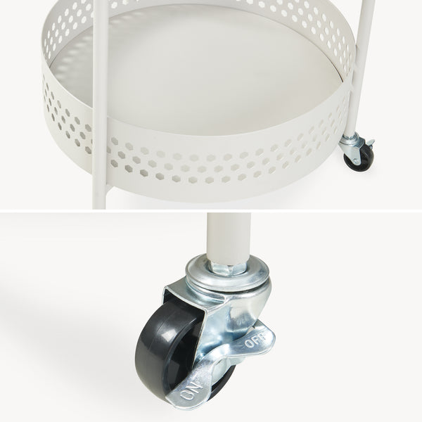 Carrito de servicio Jässaatka acero 76x40 cm gris [en.casa]