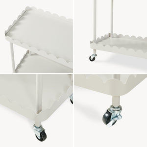 Carro de servicio Bolmanralu 2 niveles acero 61x31x60cm - Gris [en.casa]