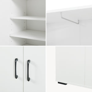 Armario Chalvefted 175x60x35 cm Blanco [en.casa]