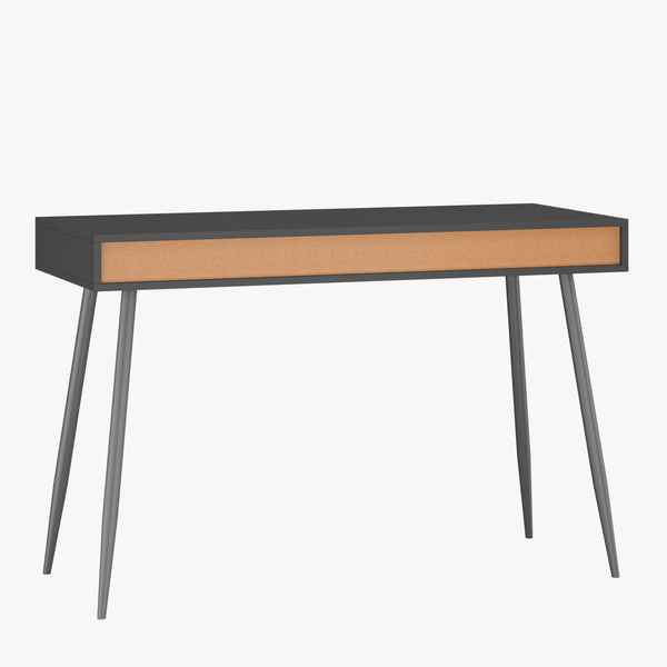 Escritorio Tumba 115x48x76 cm Negro/Aspecto nogal [en.casa]