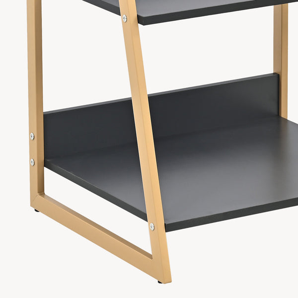 Estantería Kuomi 84x53x47 cm Beige/Gris Oscuro [en.casa]