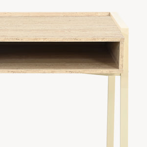 Escritorio Boderas 107x55x78 cm Beige/Travertino [en.casa]