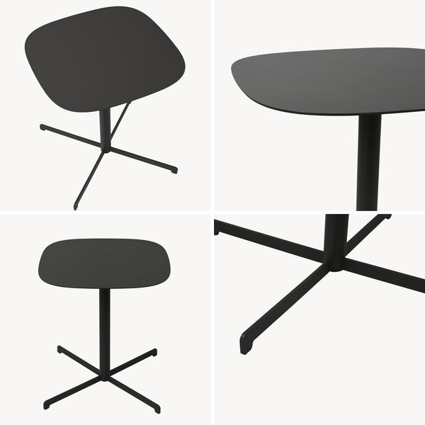 Mesa auxiliar de exterior Foggia 43x40x40 cm acero gris antracita [casa.pro]