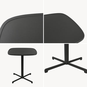 Mesa bistró de exterior Foggia 75x70x70 cm acero gris antracita [casa.pro]