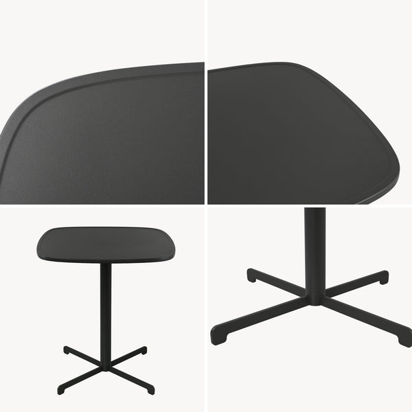 Mesa bistró de exterior Foggia 75x70x70 cm acero gris antracita [casa.pro]