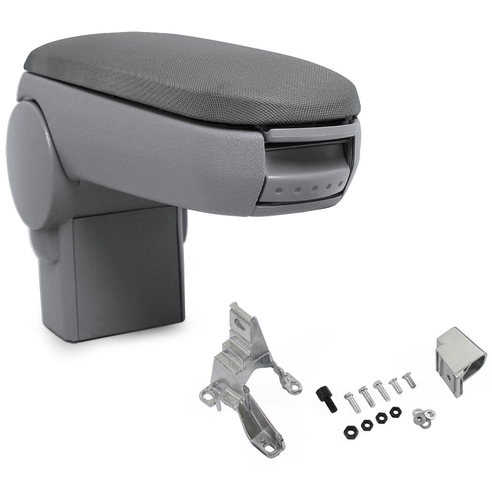 Reposabrazos central Golf 4, Bora, Beetle con compartimento de almacenamiento textil gris pro.tec - premiumXL