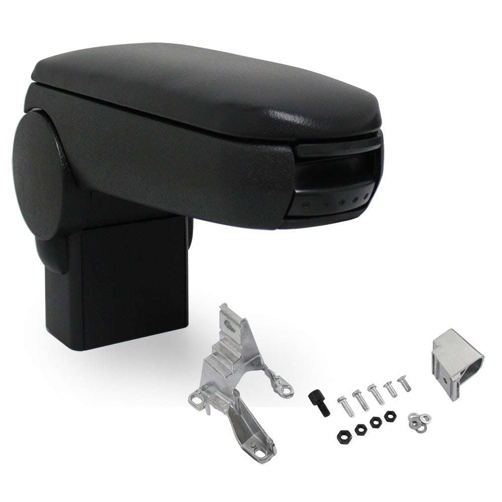 Reposabrazos central VW Bora IV Beetle con compartimento de almacenamiento cuero sintético negro pro.tec - premiumXL