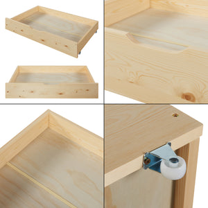 Cama doble para niños Sonkajärvi 90x200cm Madera de pino natural [en.casa]