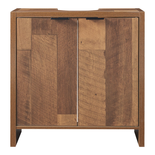 Conjunto de muebles de baño Namsskogan de 4 piezas. Aspecto nogal [en.casa]