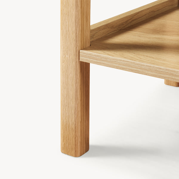 Mesa consola Ferrersp con 2 cajones 100x40x80 cm aspecto roble/color arena [en.casa]