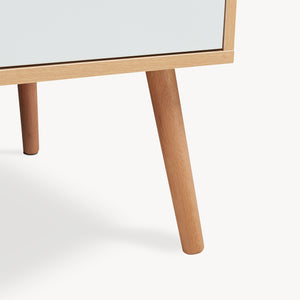 Mesa de centro Bordkak con cajón 100x48x45 cm aspecto roble/blanco [en.casa]