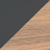 Escritorio Tumba 115x48x76 cm Negro/Aspecto nogal [en.casa]