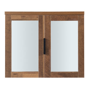 Conjunto de muebles de baño Namsskogan de 4 piezas. Aspecto nogal [en.casa]