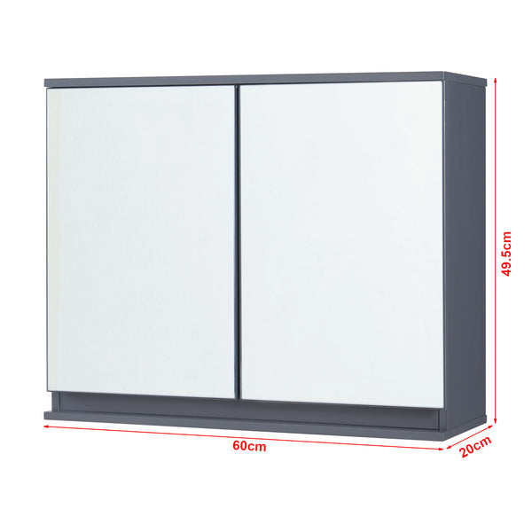 Conjunto de muebles de baño de 5 piezas Overath gris [en.casa]