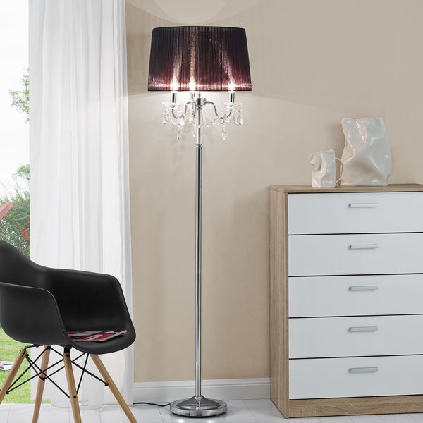 Lámpara de pie Noble Black 165 x Ø 45 cm Negro lux.pro