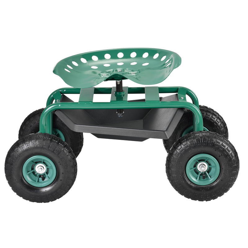 Esquema acotado Asiento de jardín móvil hasta 135 kg Verde pro.tec