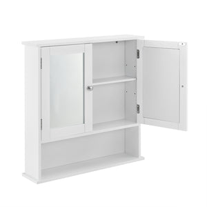 Armario de baño Locust 58x56x13 cm Blanco [en.casa]