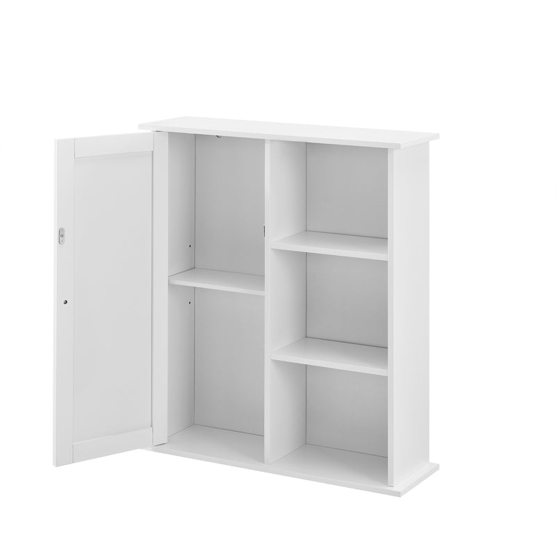 Esquema acotado Armario de baño Anderlecht 71x60x18 cm Estantería con repisas Blanco en.caa