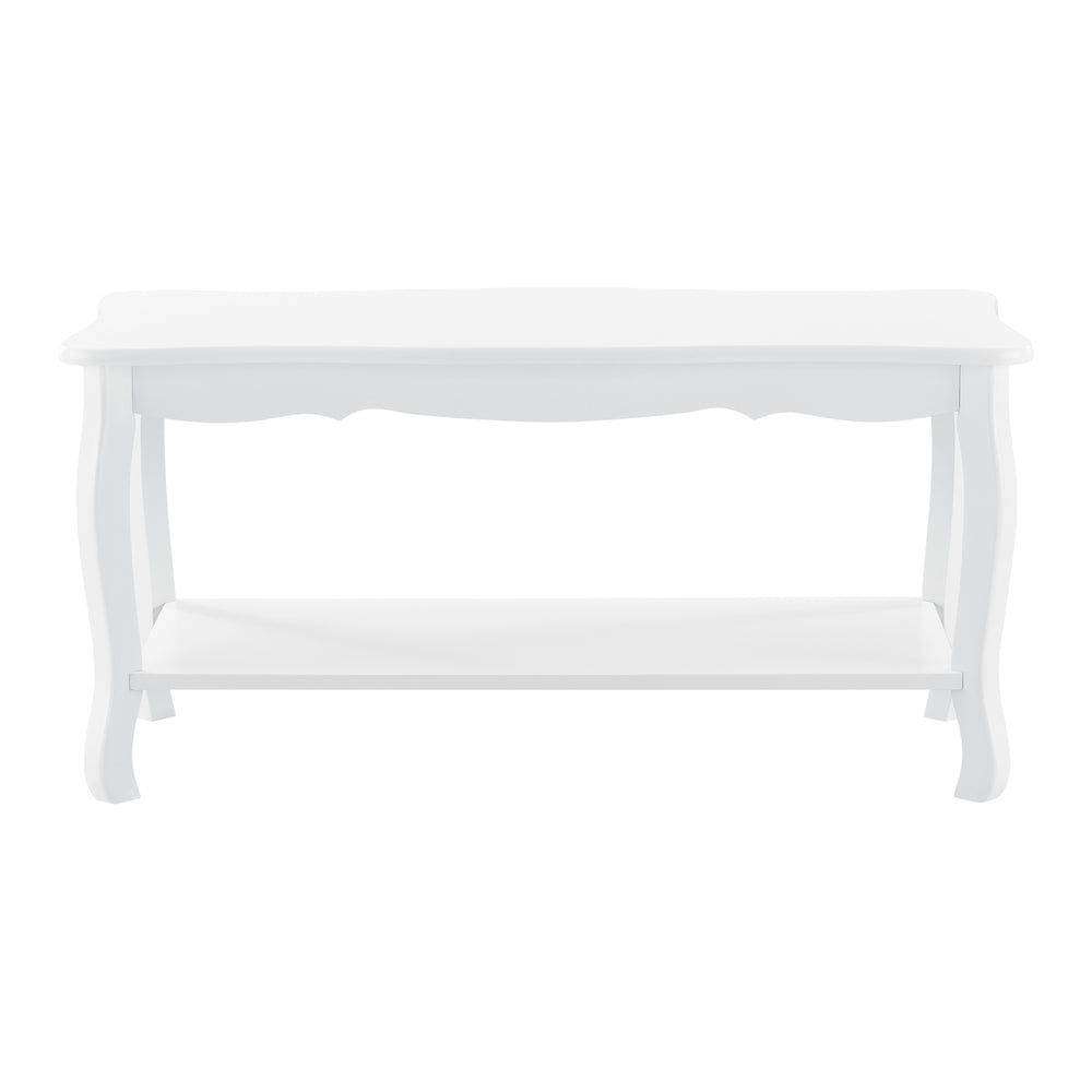 Mesa de centro Pearl 88x40x42 cm estilo Shabby Chic blanco en.casa - premiumXL