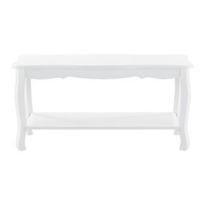 Mesa de centro Pearl 88x40x42 cm estilo Shabby Chic blanco en.casa