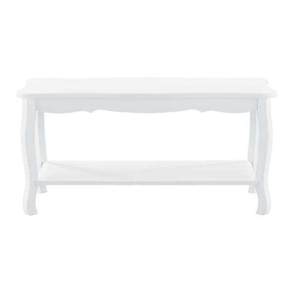 Mesa de centro Pearl 88x40x42 cm estilo Shabby Chic blanco en.casa