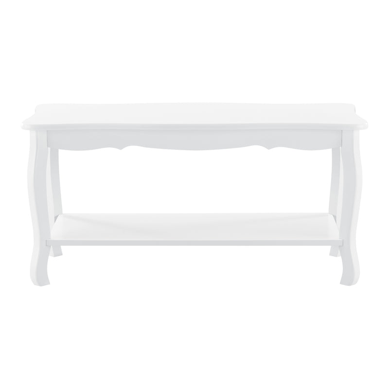 Esquema acotado Mesa de centro Pearl 88x40x42 cm estilo Shabby Chic blanco en.casa