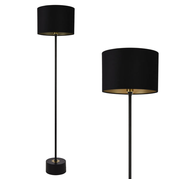 Lámpara de pie Apeldoorn 157 cm E27 Metal Negro lux.pro