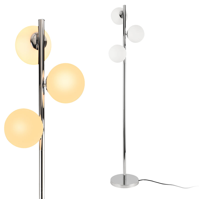Esquema acotado Lámpara de pie Gent 154 cm 3 luces lux.pro