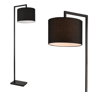 Lámpara de pie Düsseldorf 161 cm E27 Máx. 60W Negro lux.pro
