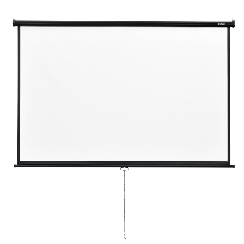 Esquema acotado Pantalla de proyección altura ajustable 113" para HD y 3D Negro y Blanco [in.tec]